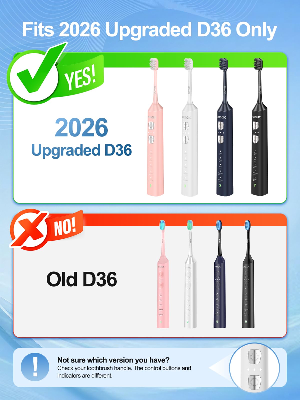 Electric Toothbrush Replacement Brush Heads 2-Pack Black Q15089