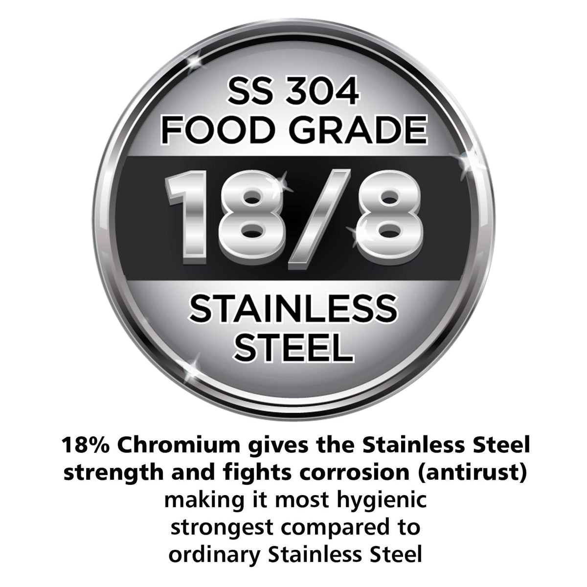 Stainless Steel Induction Gas Compatible Pressure Cooker Combo Set, Silver (1.5 litre and 3 litre) F920