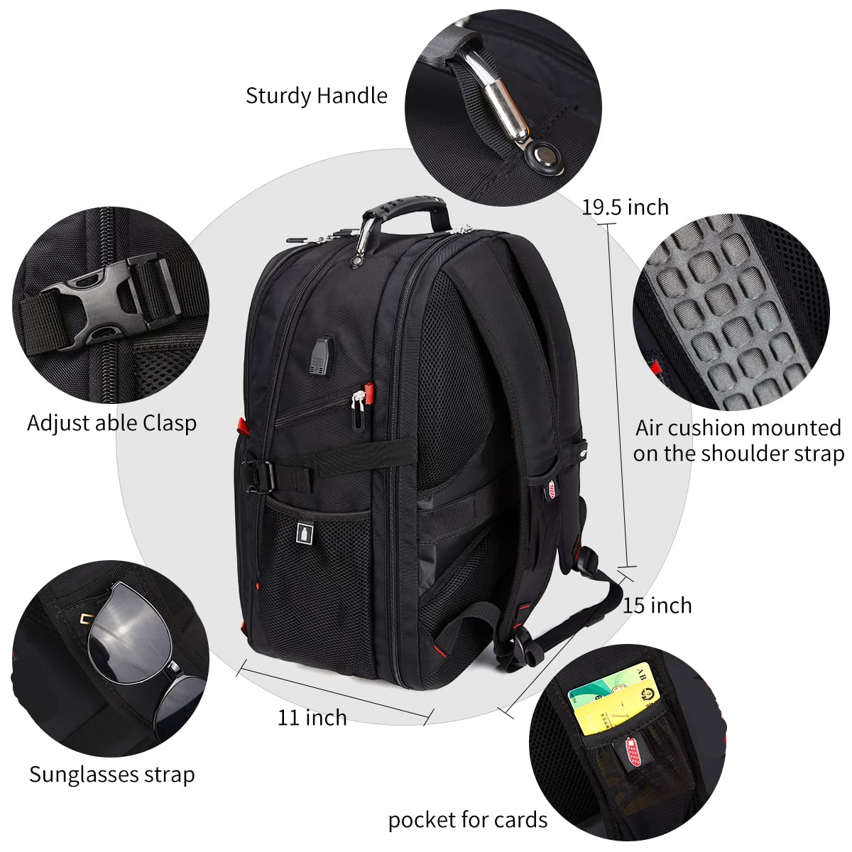 Extra Large Travel Laptop Backpack P543773