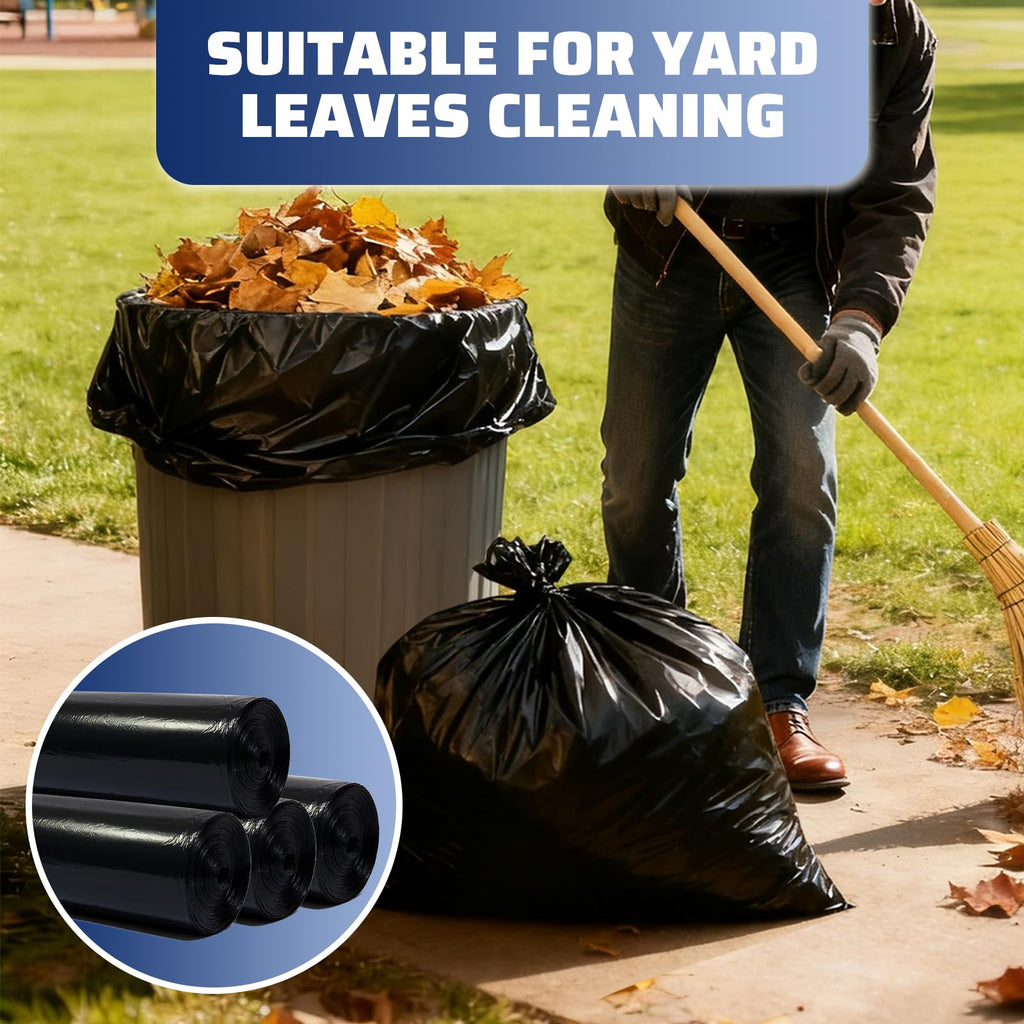 40-45 Gallon 100 Count 21 Micron HDPE Trash Bags U227
