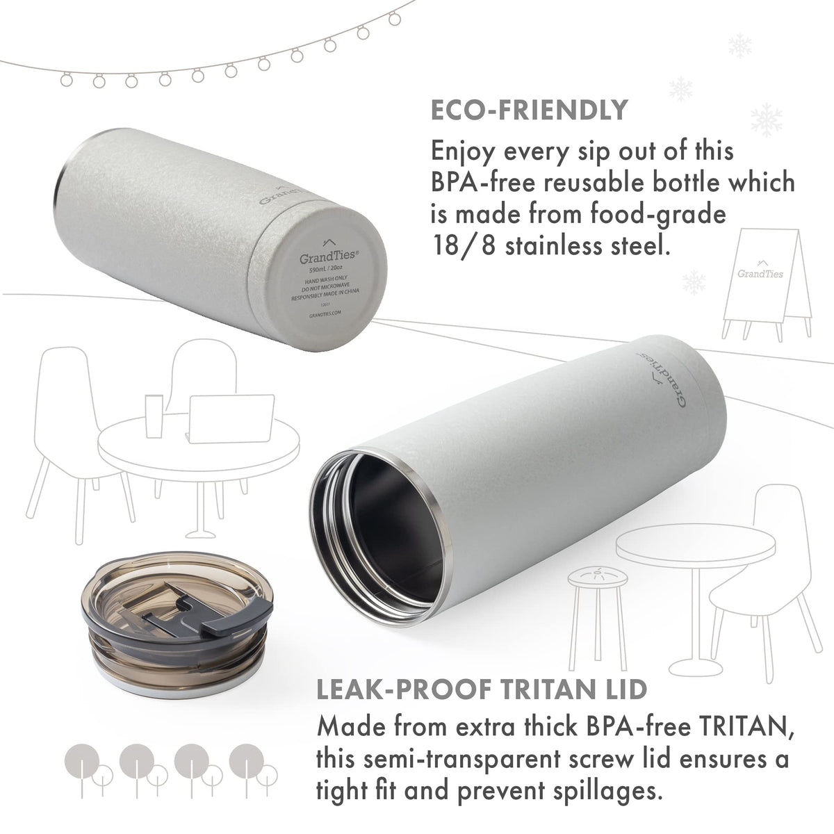 Insulated Stainless Steel Travel Tumbler 20oz D93766