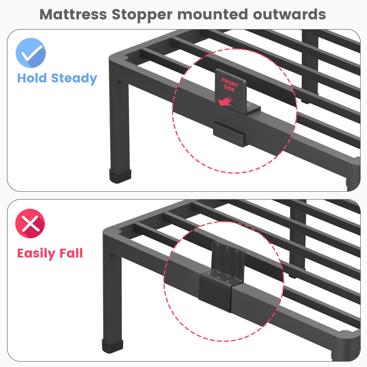 14 Inch Twin Metal Bed Frame F226304