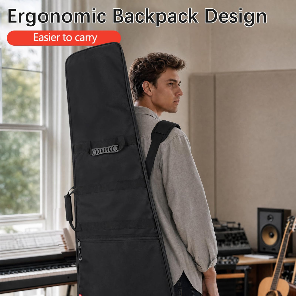 Electric Guitar Gig Bag Padded Water-Resistant J694
