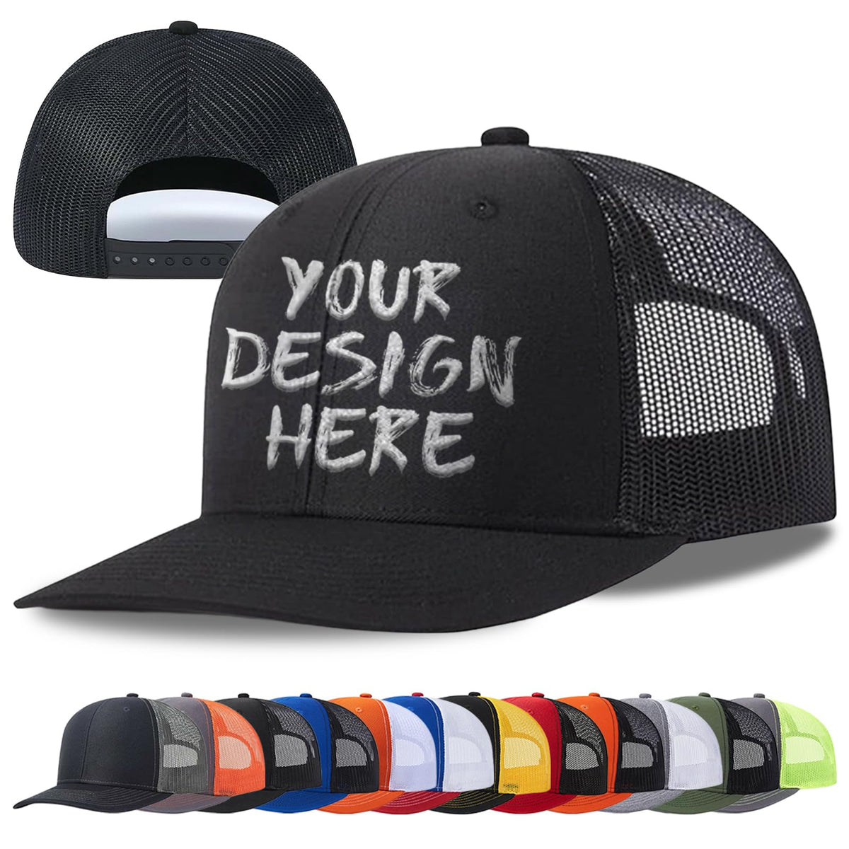 Custom Trucker Hat with Text Photo Logo L24709
