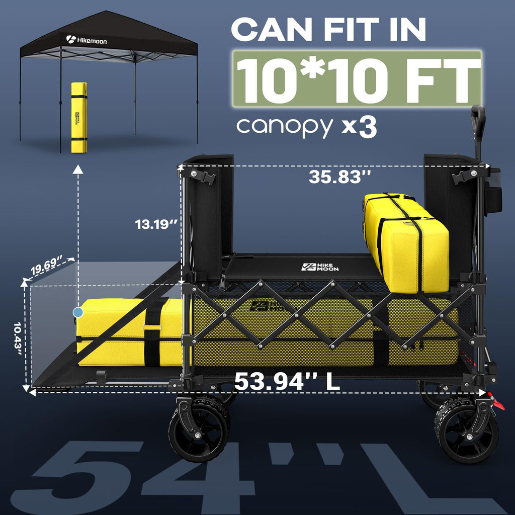 Collapsible Wagon with Extended Tailgate, Black X716188