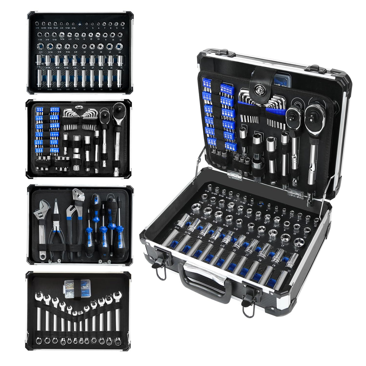 240-Pieces Mechanic Tool Set with Aluminium Tool Box N439