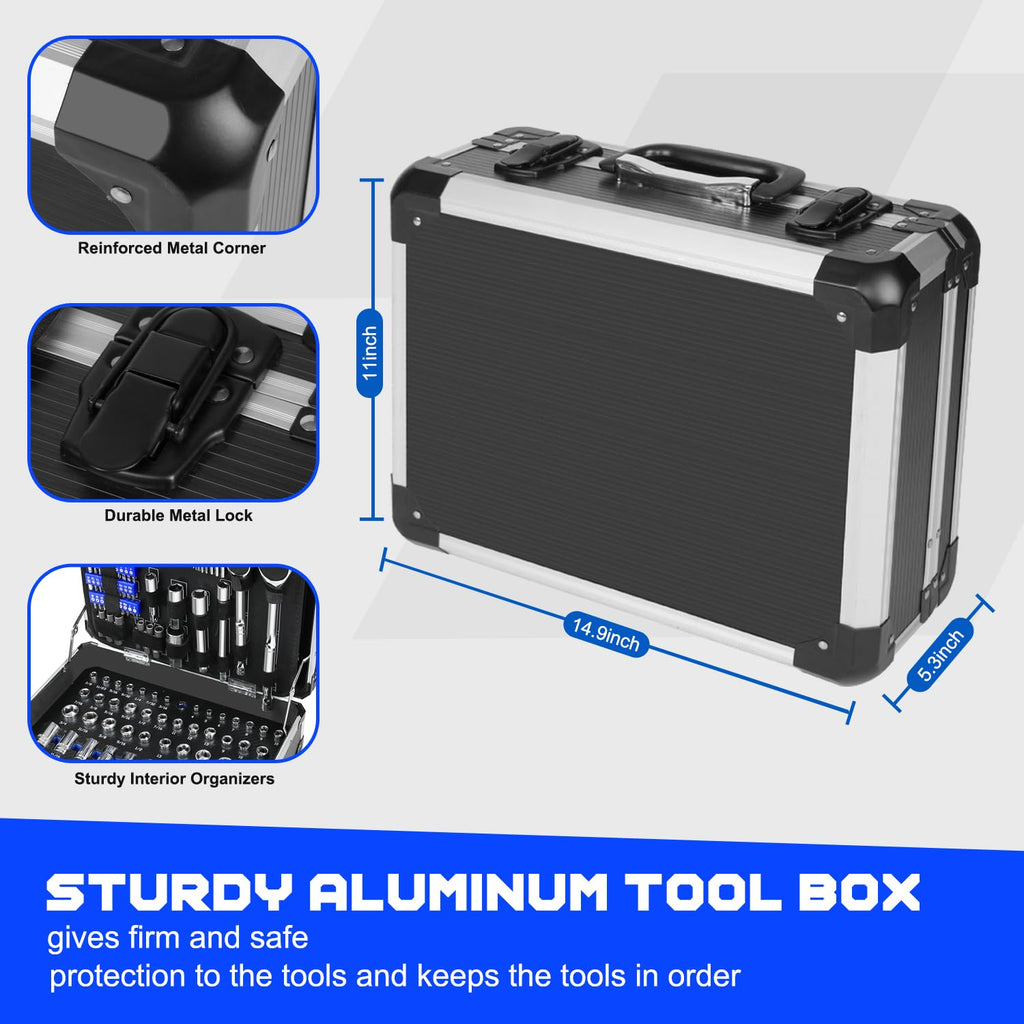 240-Pieces Mechanic Tool Set with Aluminium Tool Box N439