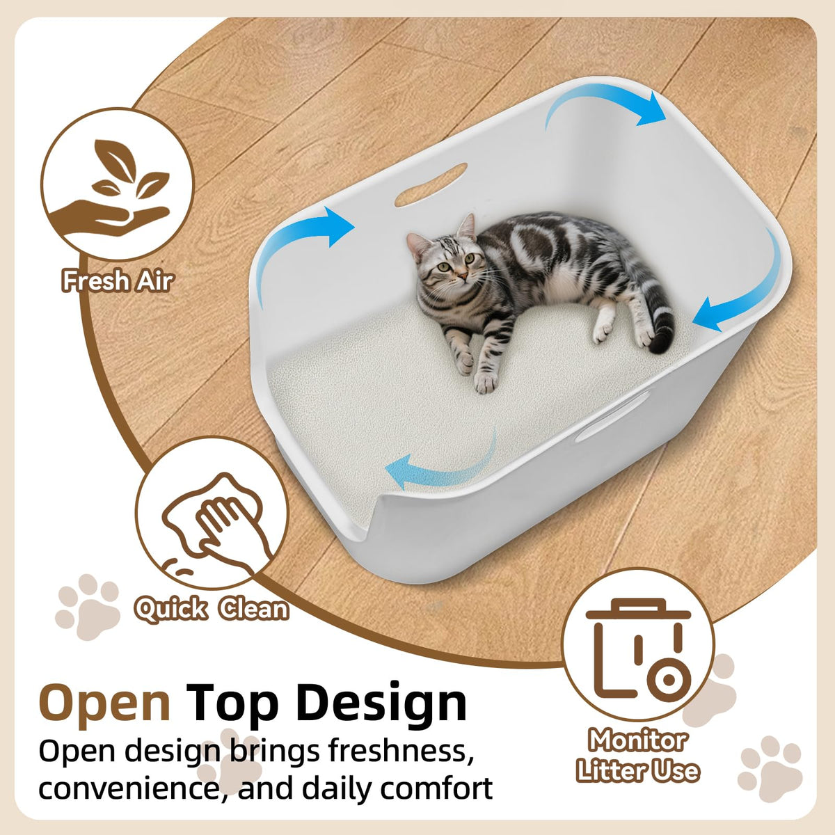Extra Large High Sided Cat Litter Box S715800