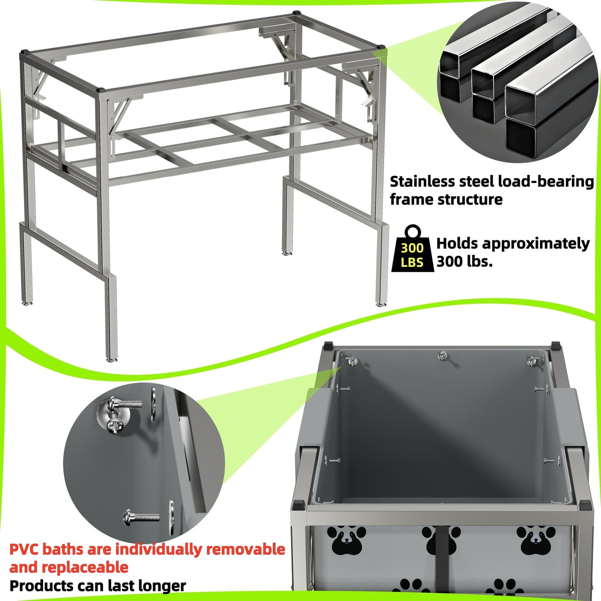 Portable Foldable Dog Bathtub W53914
