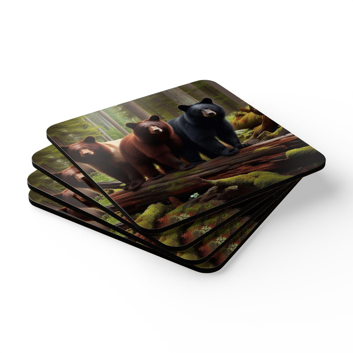 Black Bear Coasters Set of 4 I38171