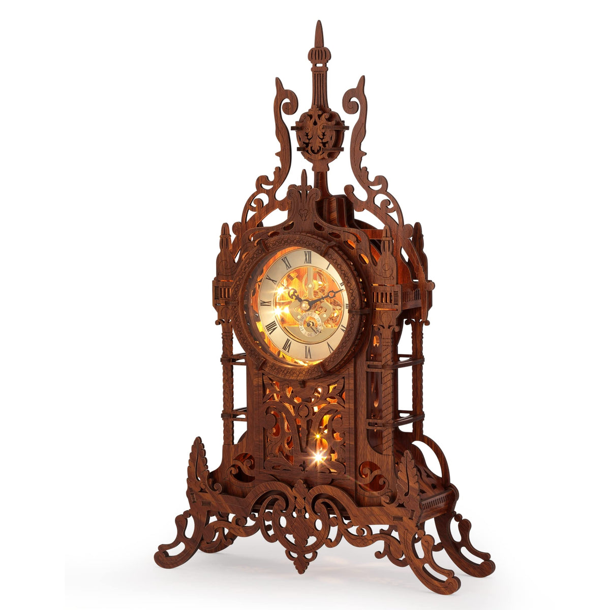 LED 3D Wood Puzzle Clock Tower A224687