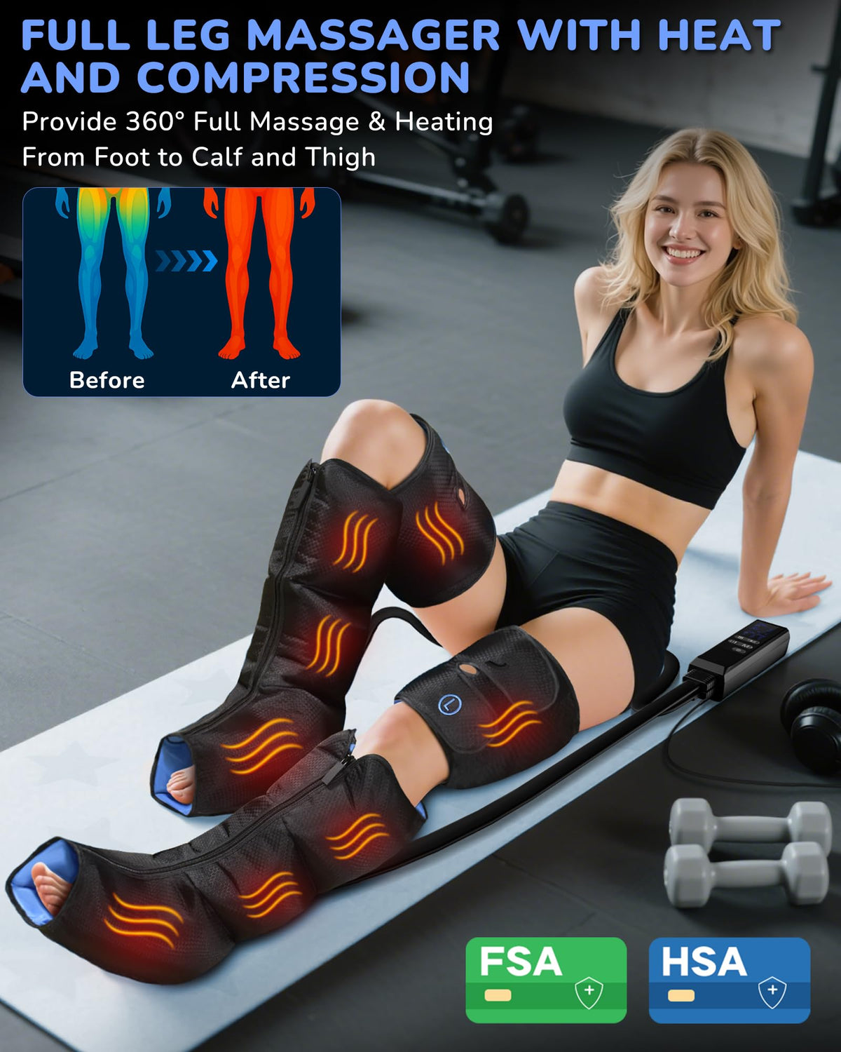Leg Compression Massager with Heat K209532