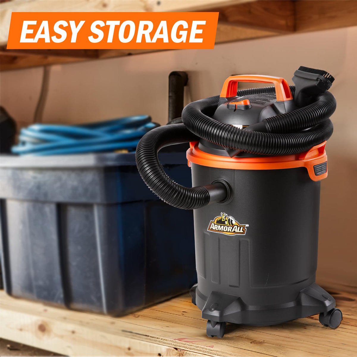 4 Gallon Wet/Dry Vac 2.0 Peak HP Shop Vacuum with Nozzles & Brush R896