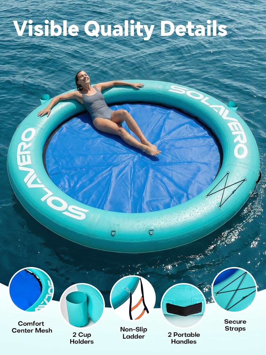 Inflatable Floating Dock and Water Hammock J9931