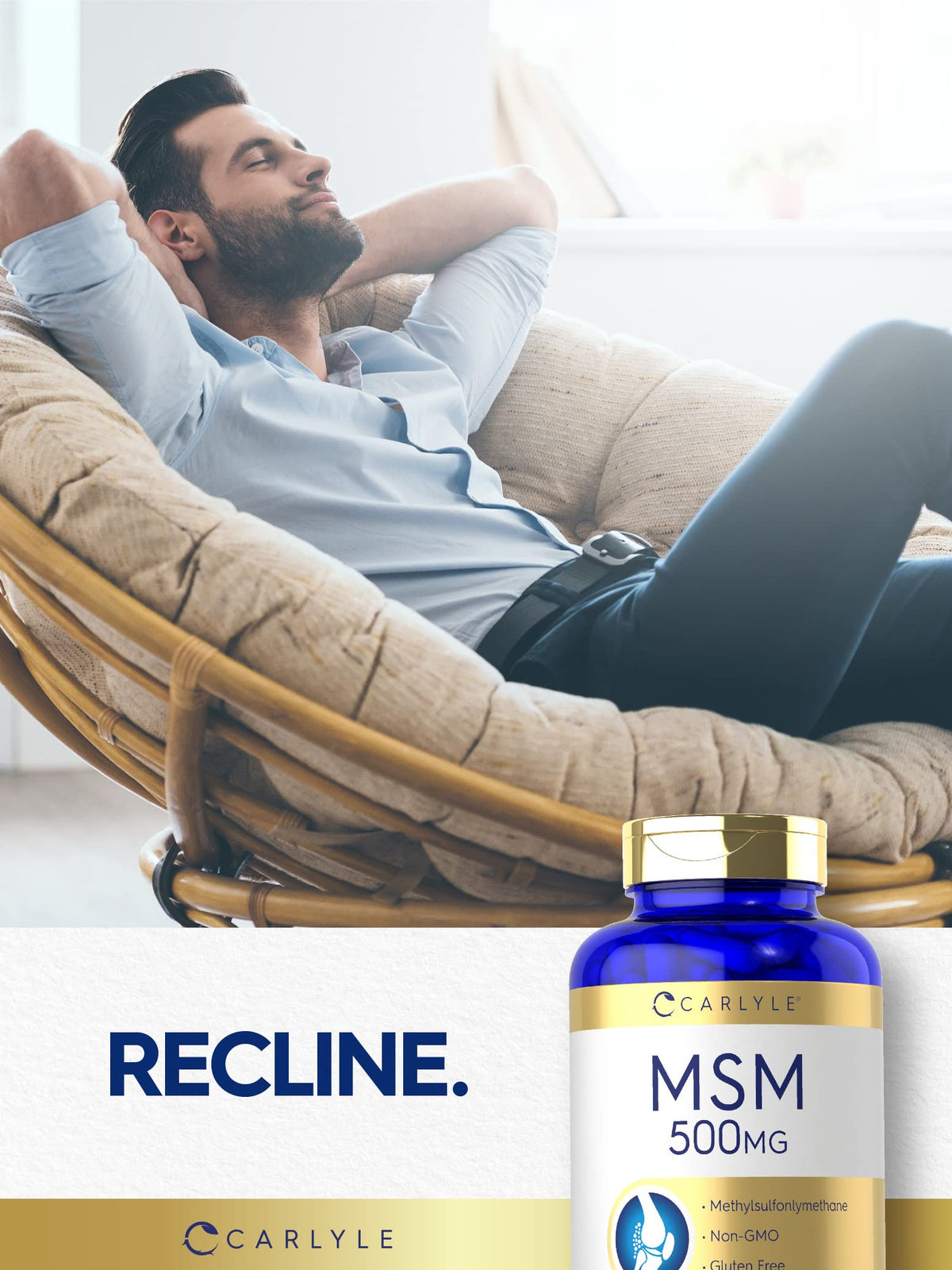 MSM Supplement Capsules 500mg 200 Count Z75696