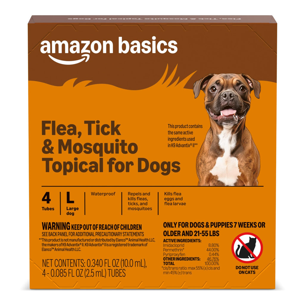 Flea Tick & Mosquito Topical Treatment for Large Dogs 4 Count G5251