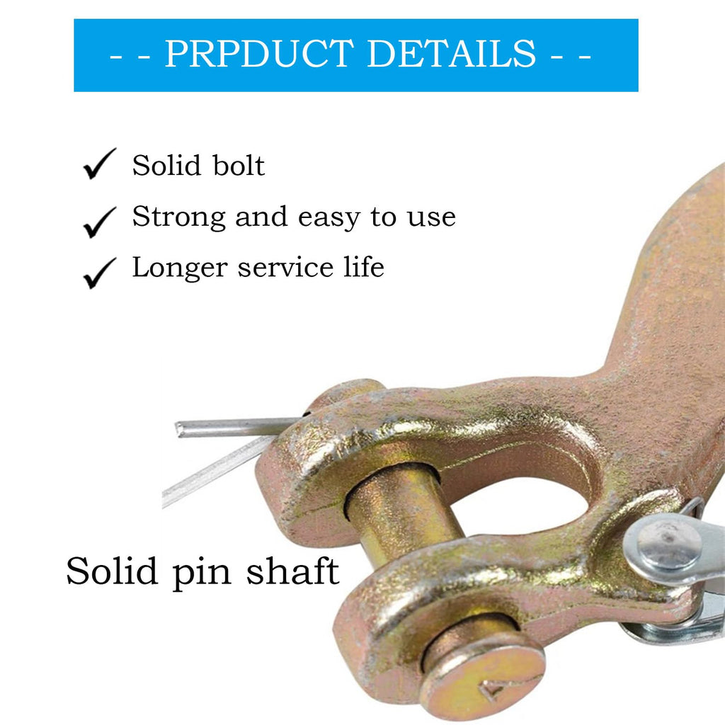 3/8 Inch Heavy Duty Forged Clevis Slip Hook with Safety Latch, 18,000 Lbs Capacity X97683