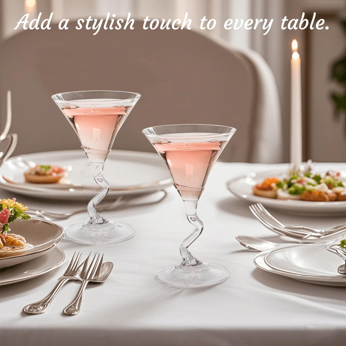18 Pack 5 Oz Plastic Martini Glasses with Twisted Stem C89840