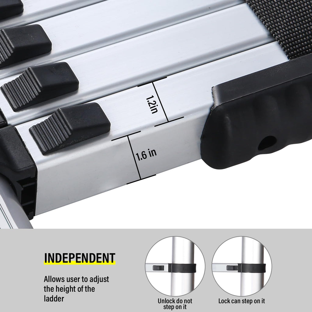 10.5 Feet Aluminum Telescoping Ladder A504603