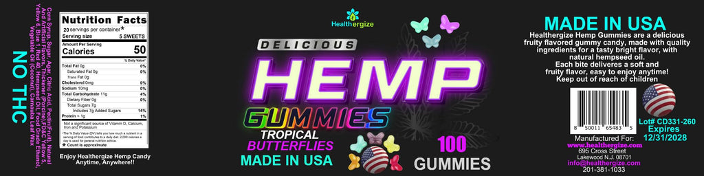 Hemp Gummies 100 Count X7357