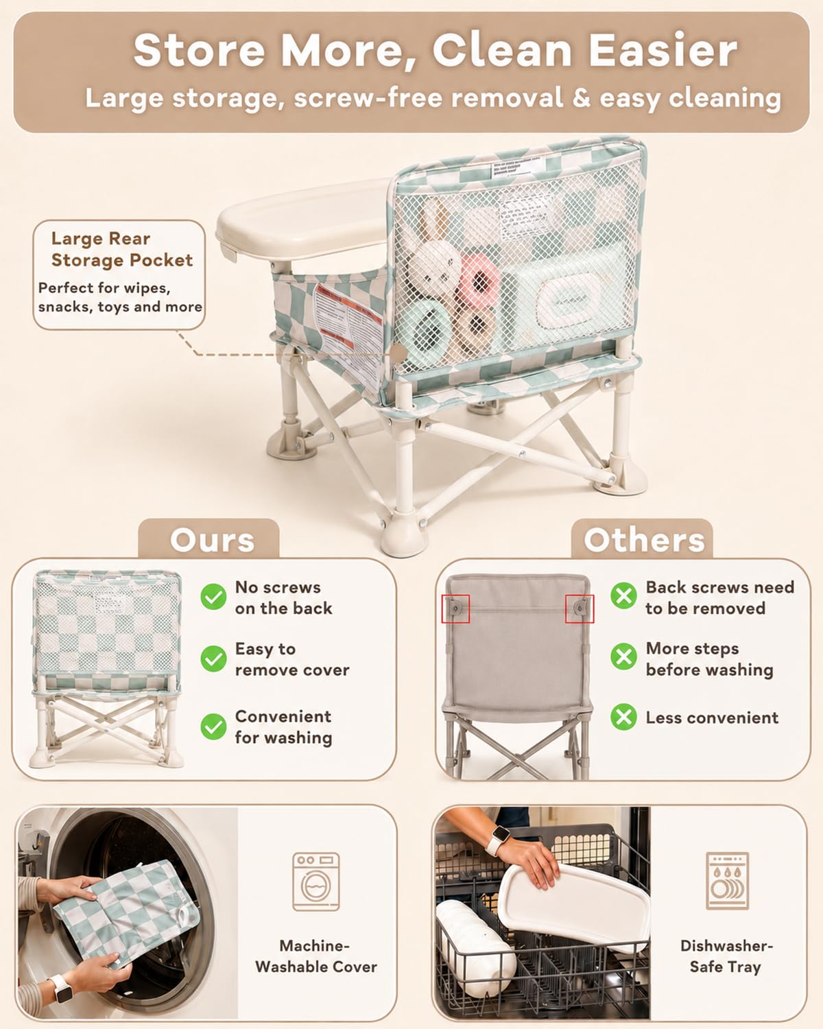 3-in-1 Portable Baby Chair E176