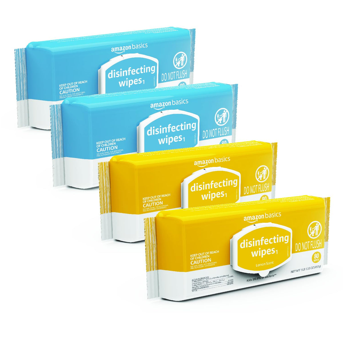 Lemon & Fresh Air Scent Multi-Surface Disinfecting Wipes 320 Count B1272