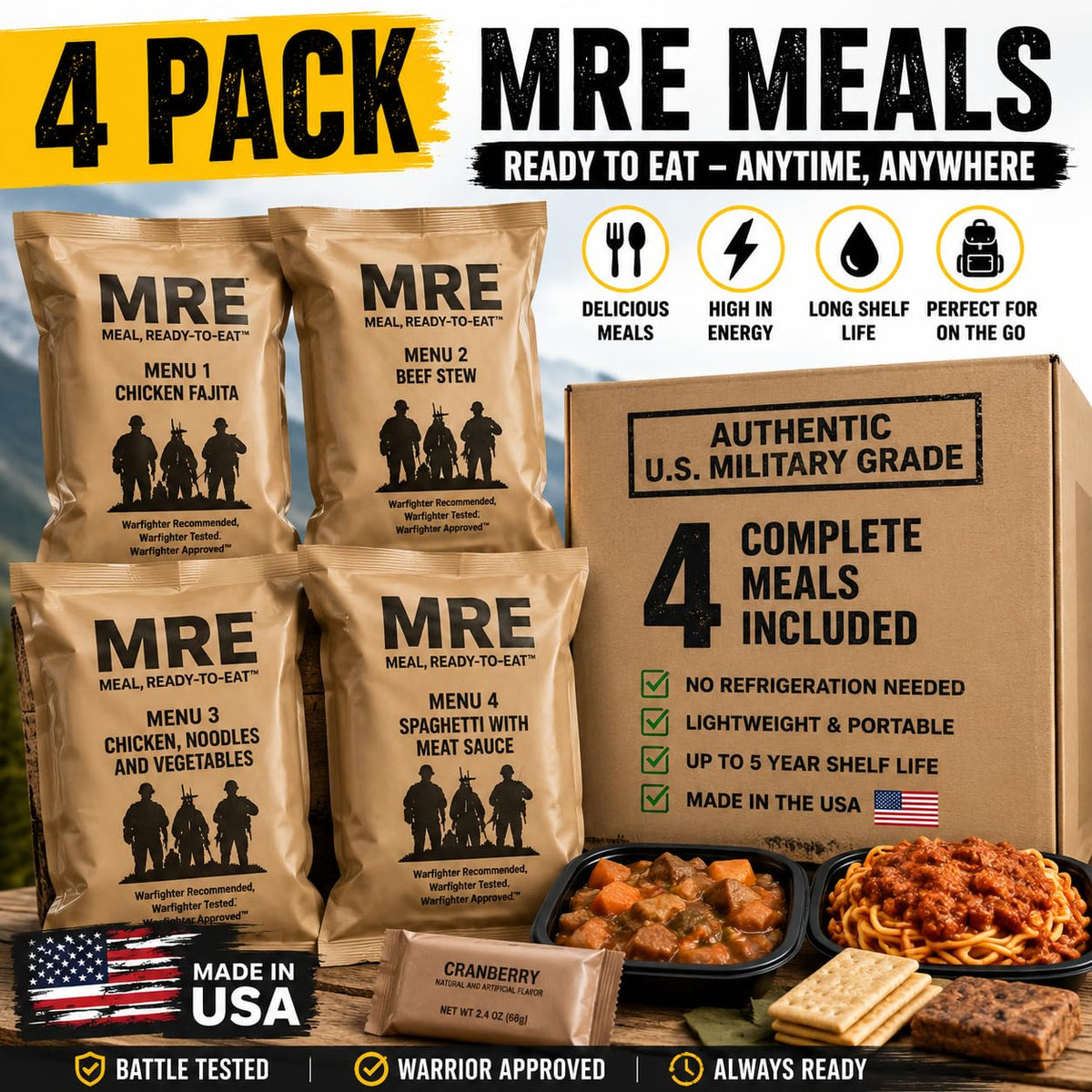 Ready-to-Eat Emergency Meals 2-Pack L393
