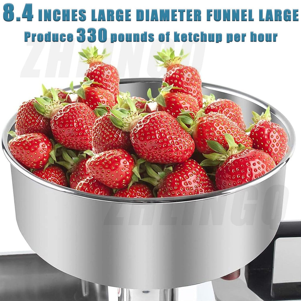 450W Electric Tomato Strainer with Funnel and Trough R790