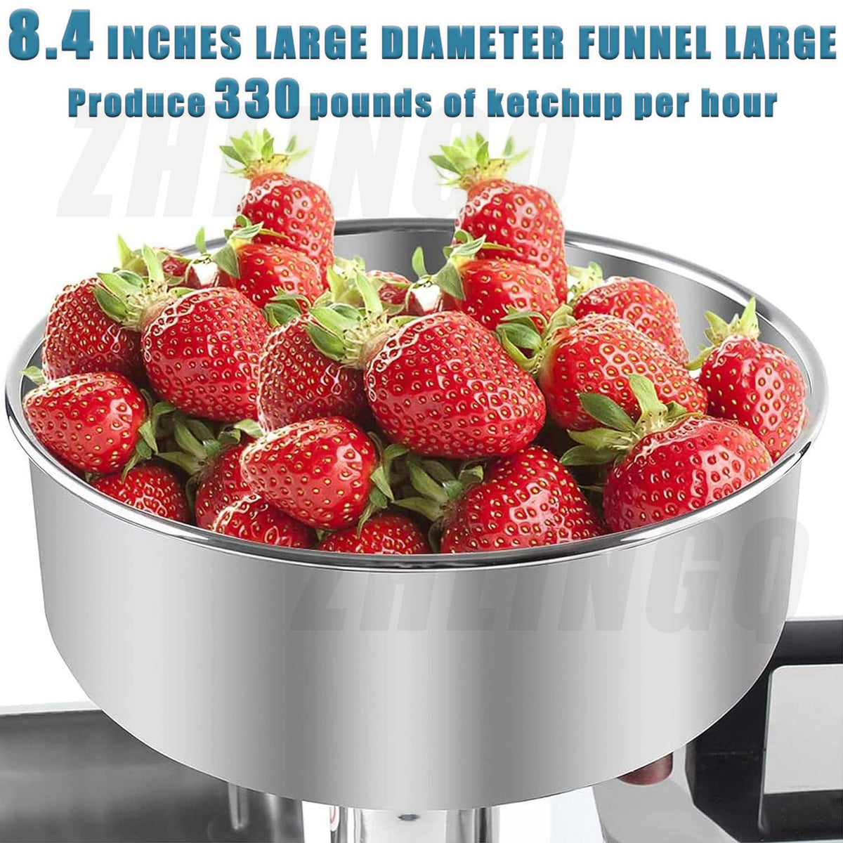 450W Electric Tomato Strainer with Funnel and Trough R790