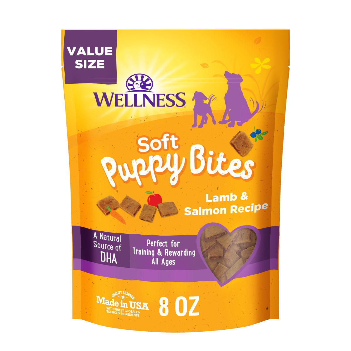 Soft Grain Free Lamb and Salmon Recipe Dog Training Treats 8 oz Bag S877