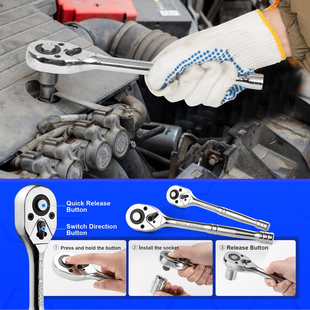 240-Pieces Mechanic Tool Set with Aluminium Tool Box N439