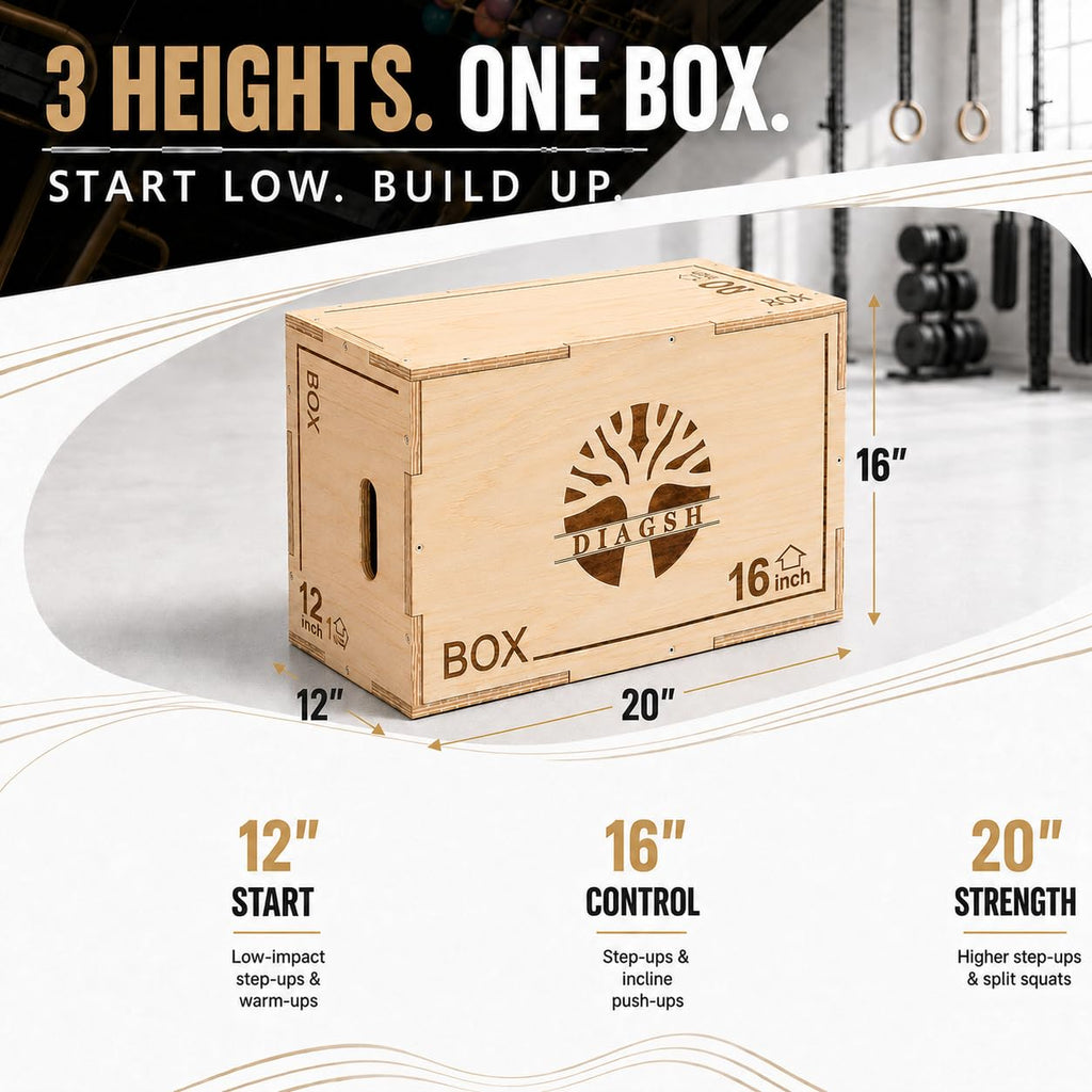 3-in-1 Wood Plyometric Jump Platform J166
