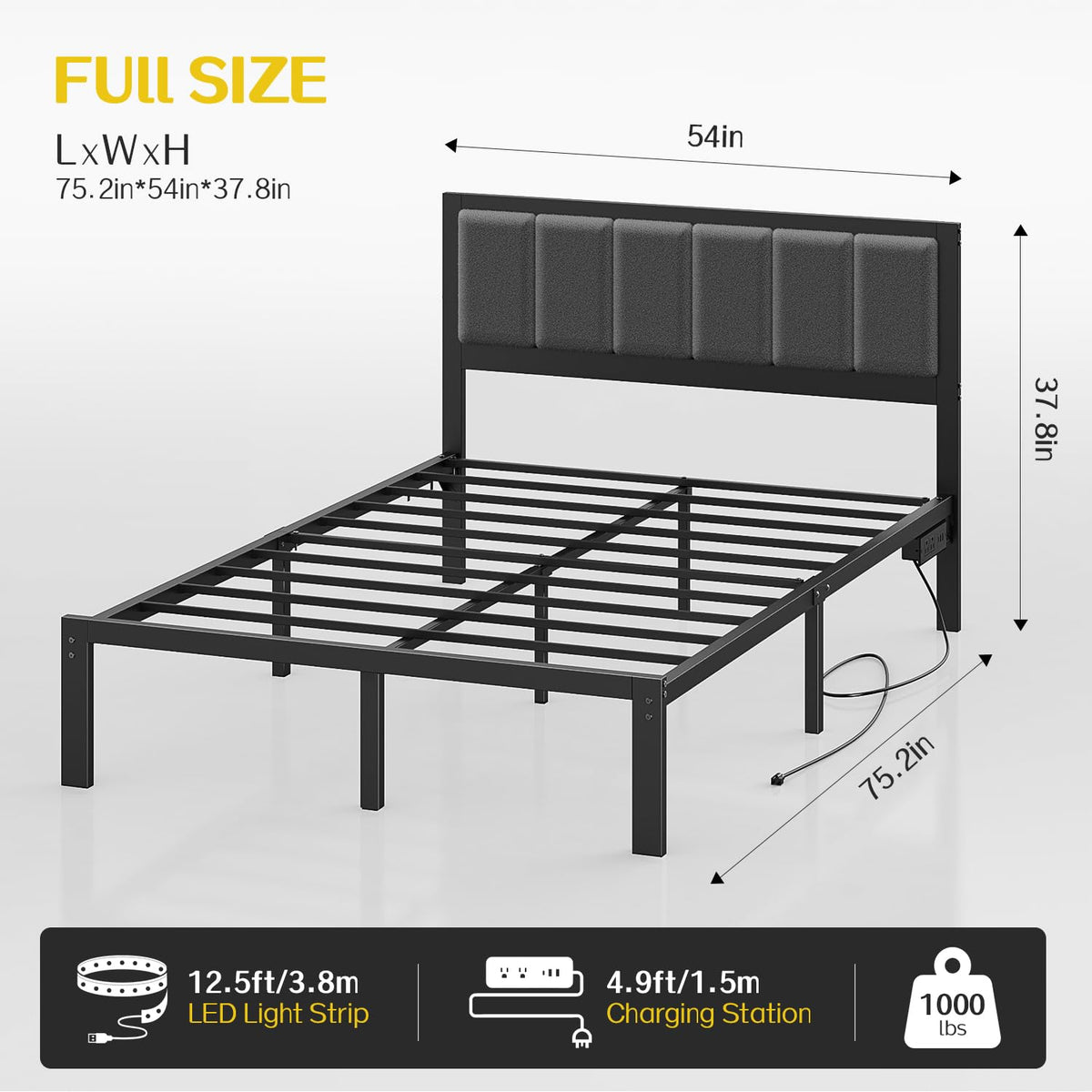 Full Bed Frame with Headboard A469974