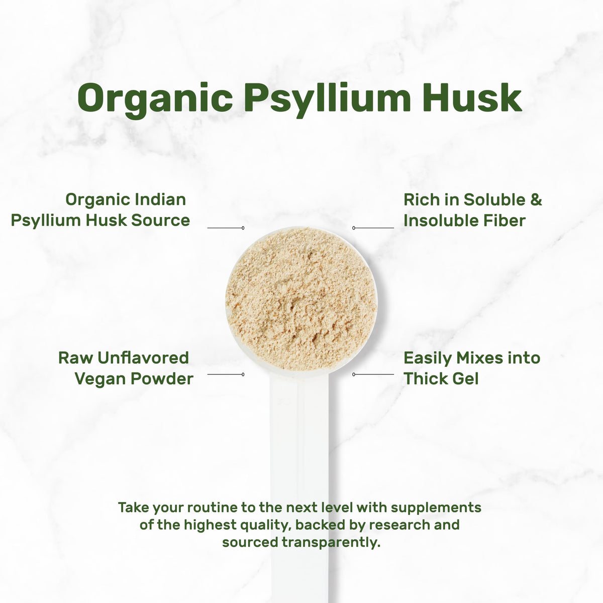 Organic Psyllium Husk Powder 3lbs Unflavored Soluble Fiber O636170