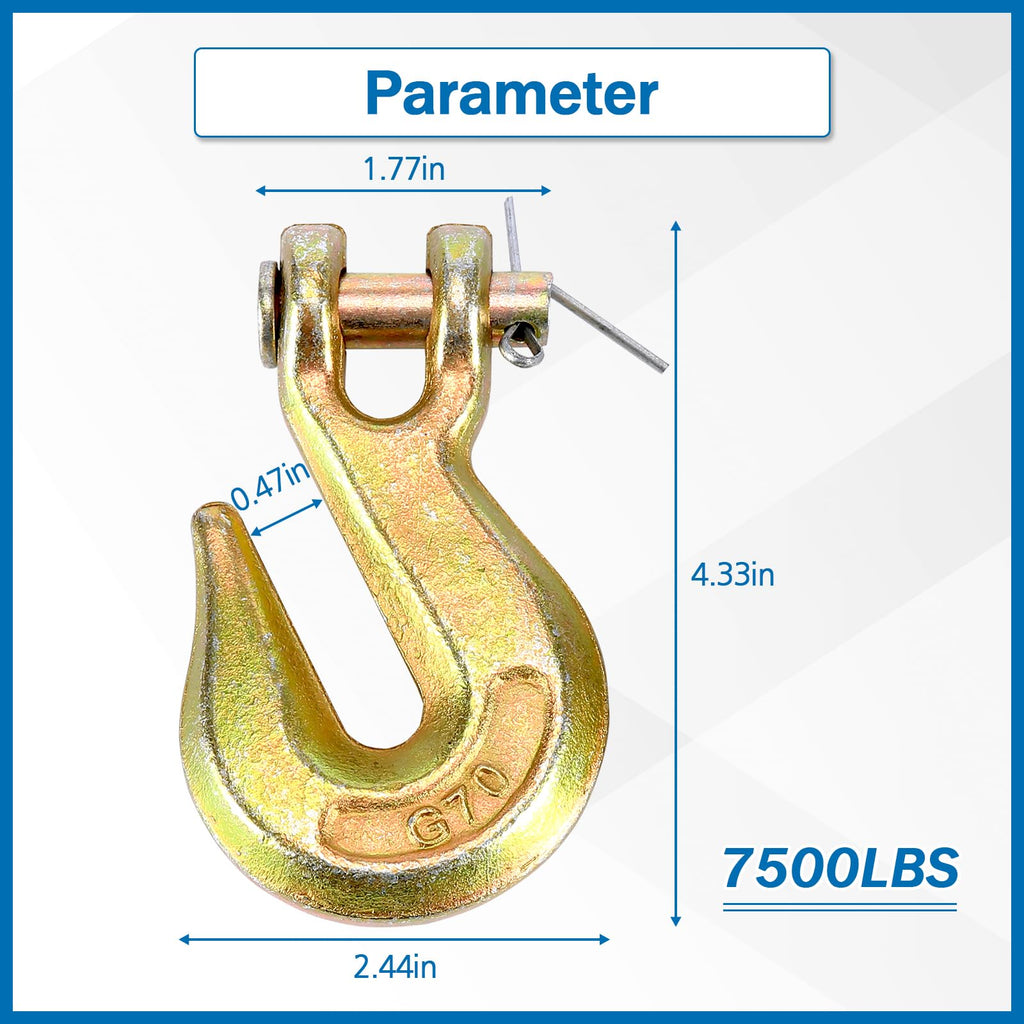 3/8 Inch Grade 70 Clevis Grab Hooks M233