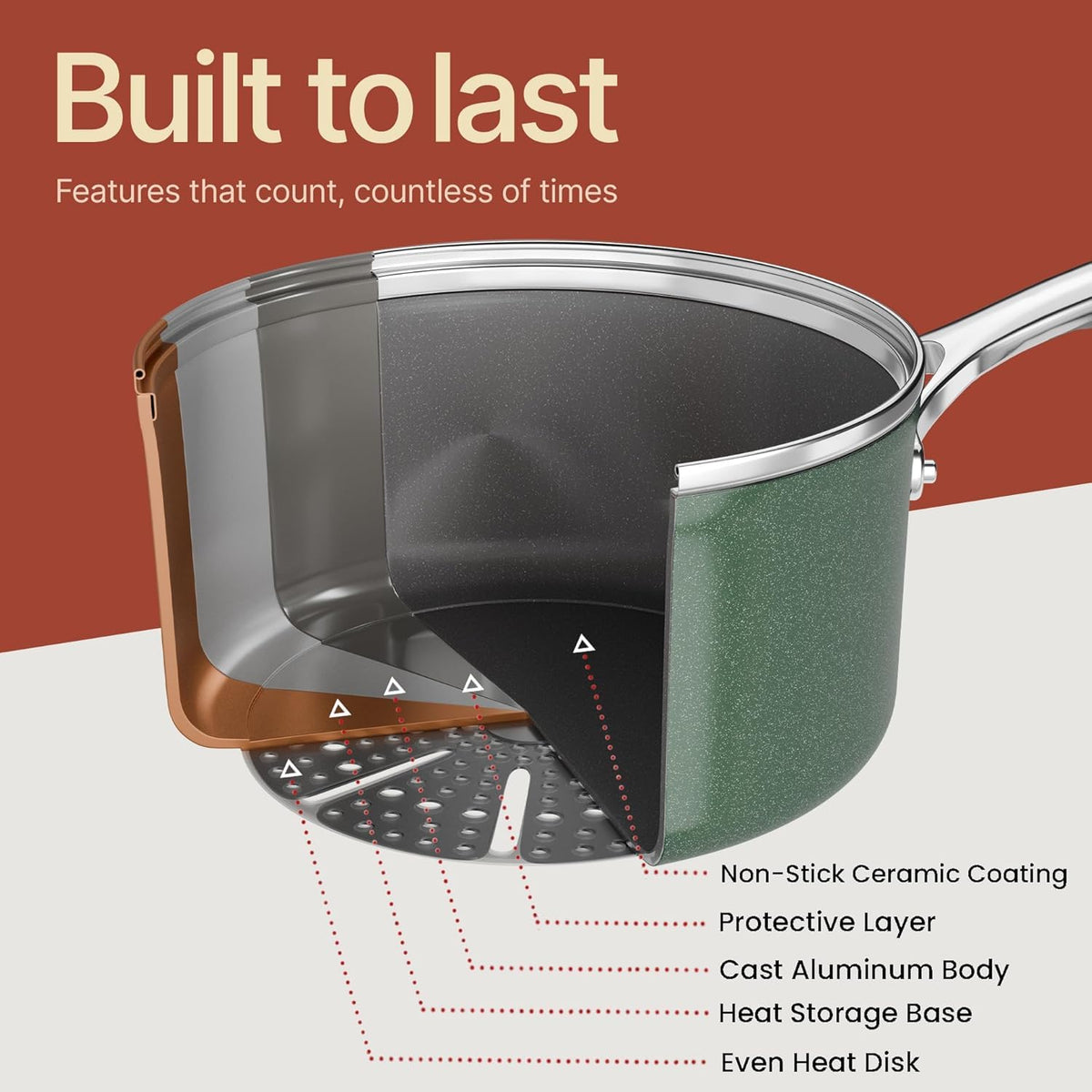12-Piece Nonstick Ceramic Cookware Set H8158