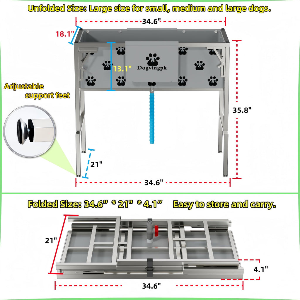Portable Foldable Dog Bathtub W53914