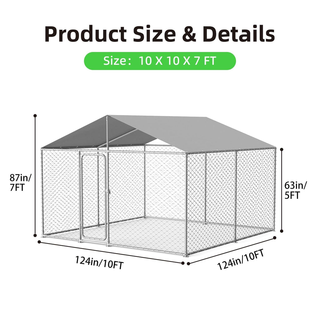 10'x10' Heavy Duty Outdoor Dog Kennel N17530