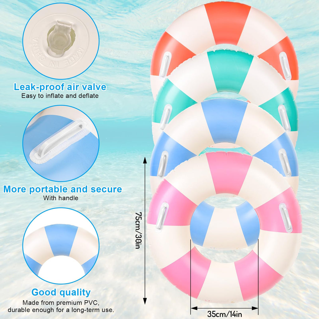4Pcs Inflatable Pool Float with Handle B17253