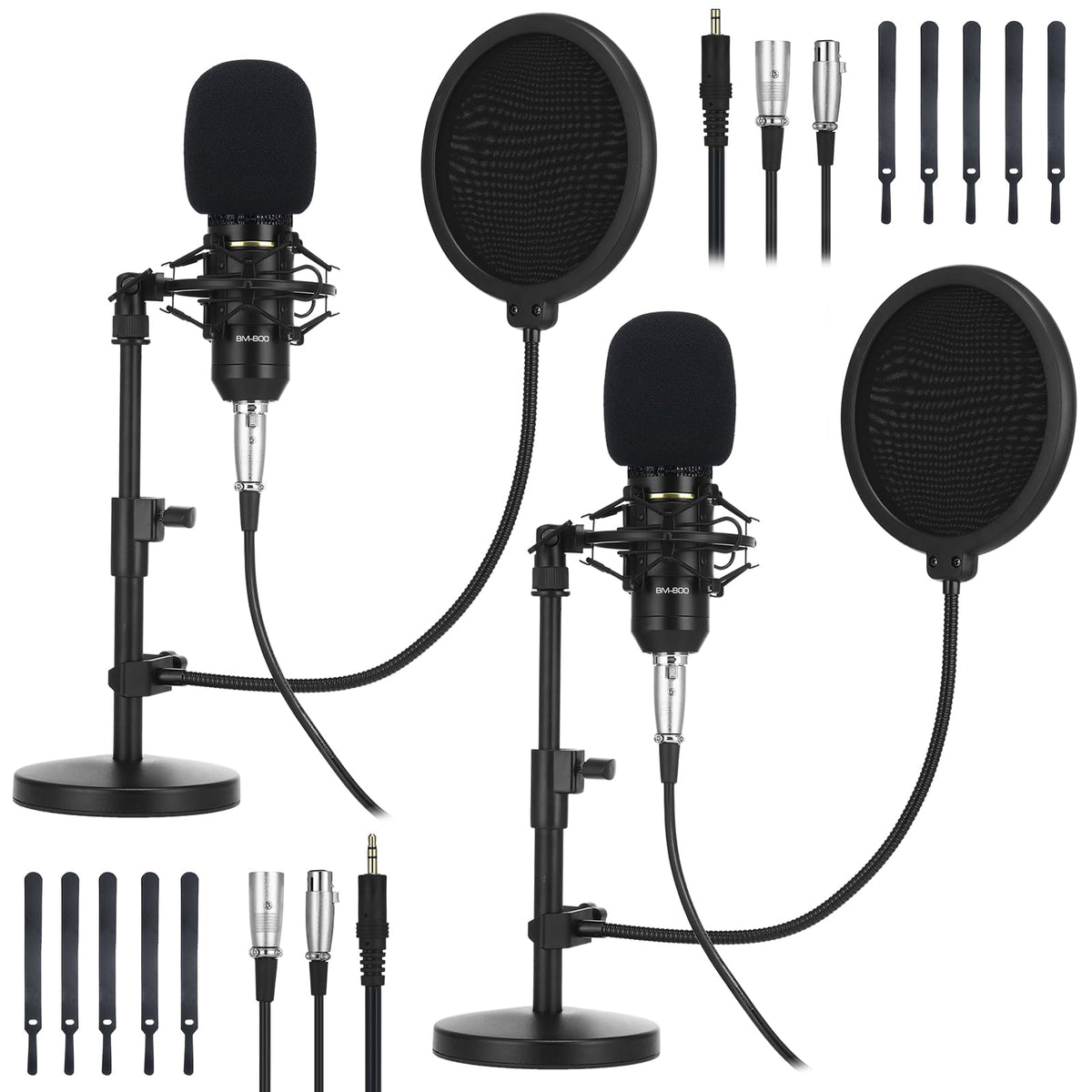 2 Pack XLR Condenser Microphone Kit I600376