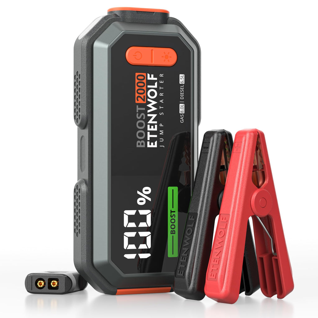 2000A Peak 12V Portable Car Battery Jump Starter I8990