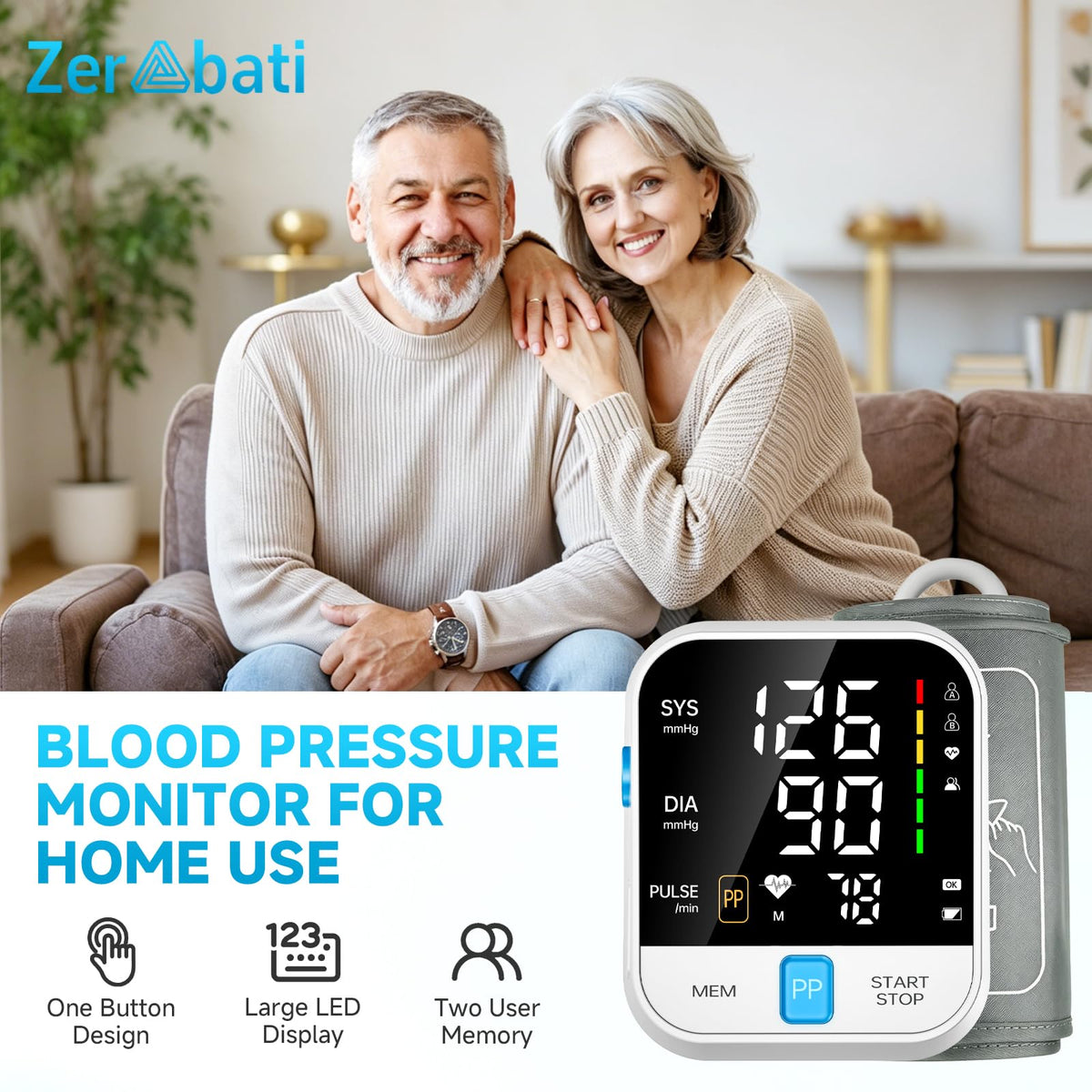 Automatic Upper Arm Blood Pressure Monitor with Large Cuff M3585