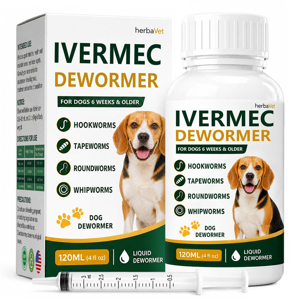 Broad Spectrum Dog Dewormer Liquid 120ml X911