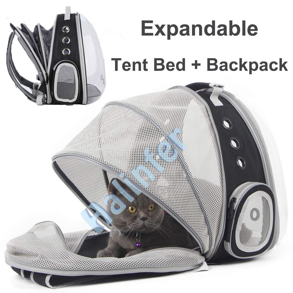 Expandable Cat Backpack Carrier with Bubble Window W8354
