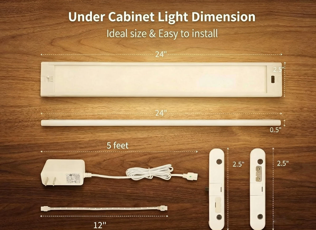 24 Inch 2 Pack Linkable Under Cabinet Lights Y356