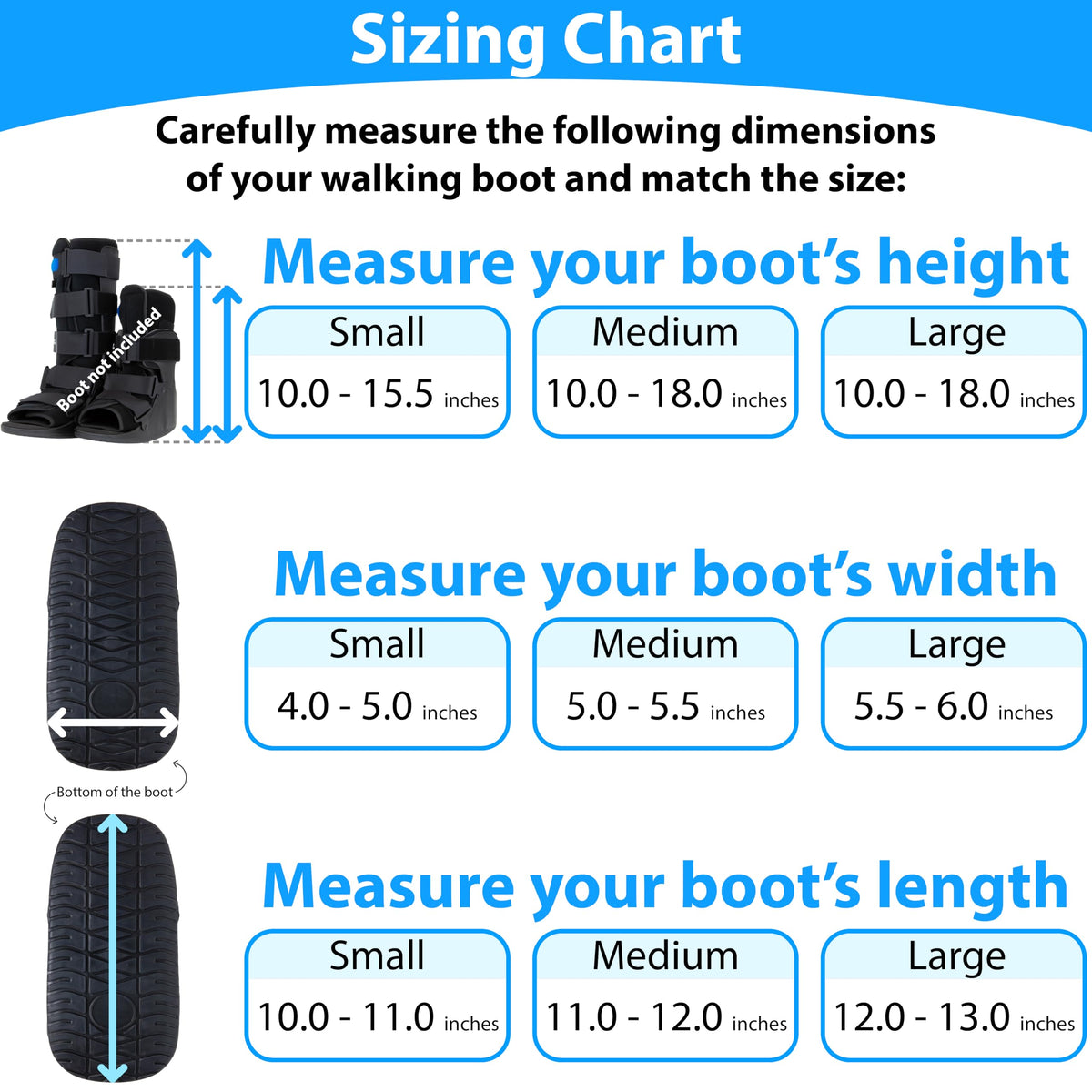 Water Resistant Walking Boot Cover with Anti-Slip Sole B179950