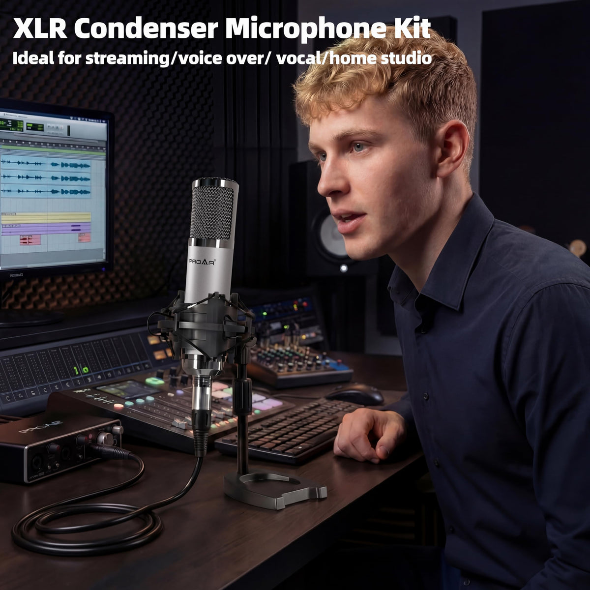XLR Condenser Microphone with Desktop Stand K7950