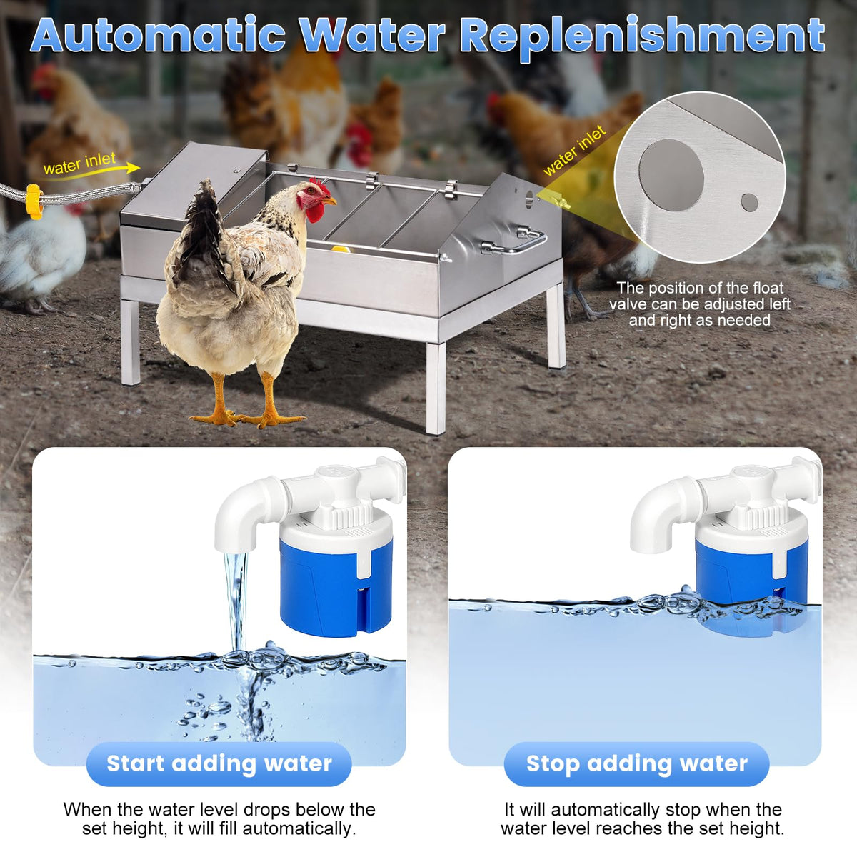Automatic Chicken Waterer and Feeder Set T517