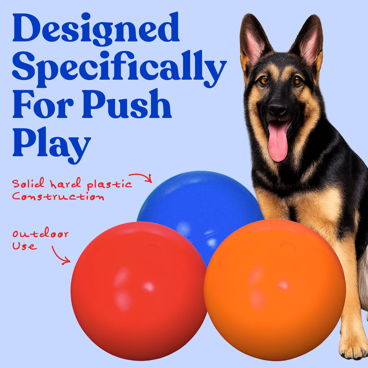 Red 10 Inch Dog Ball X671