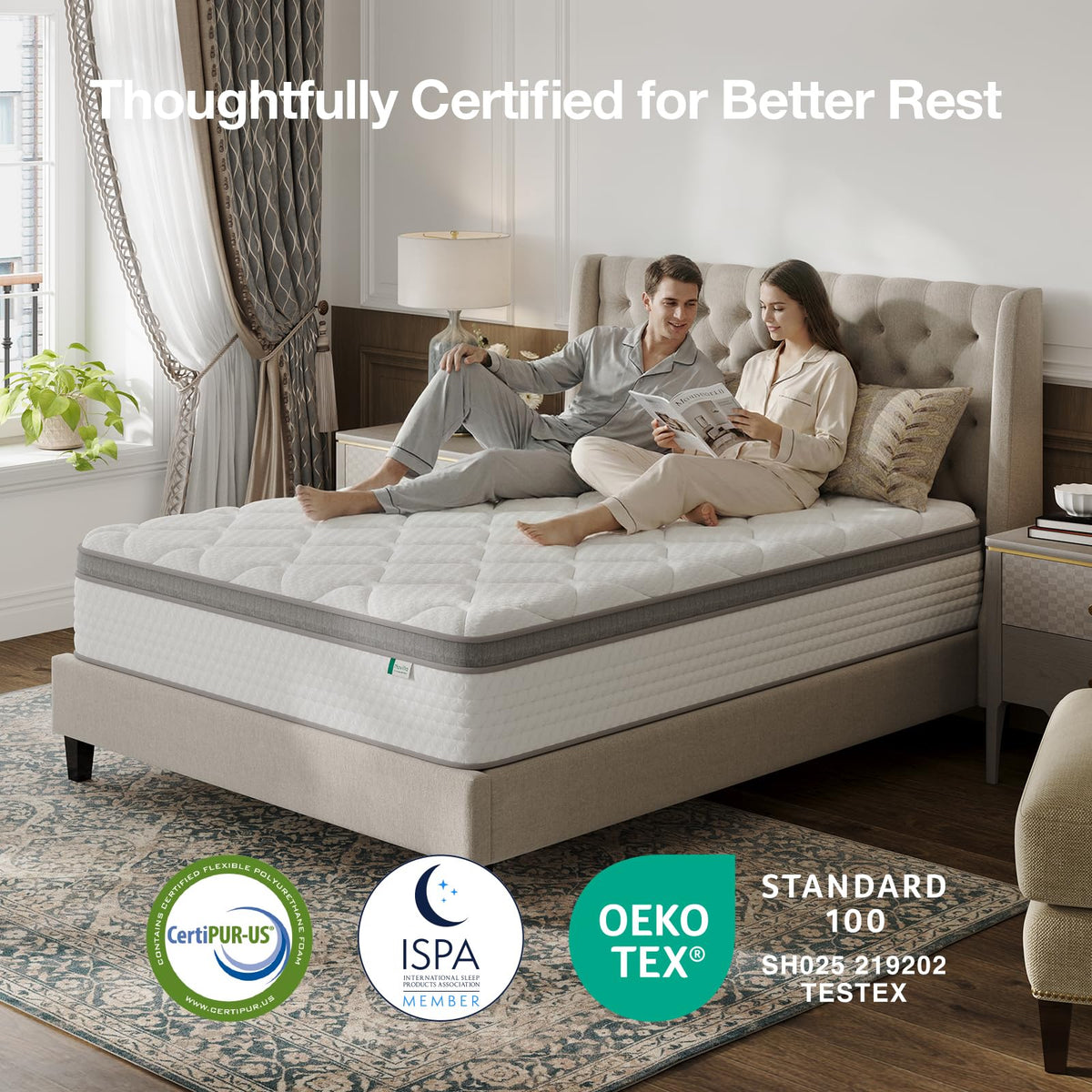 Full Size 12 Inch Hybrid Mattress in a Box Z11553